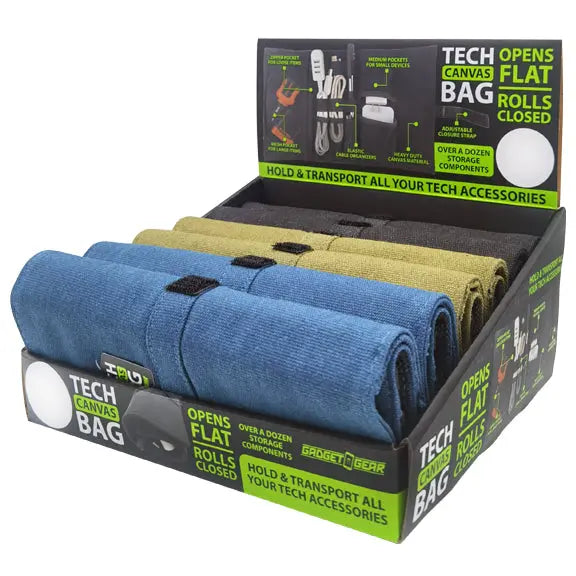 Tech Canvas Roll Storage Bag - 6 Pieces Per Retail Ready Display 23399 GADGET GEAR
