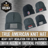 Cuffed Knit Hat Beanie with Tac Gear Patch - 6 Pieces Per Retail Ready Display 23504