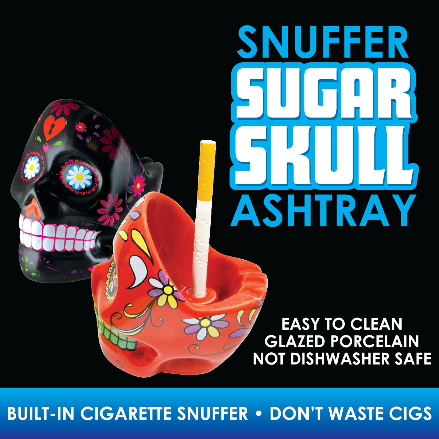 ITEM NUMBER 023535 3D SUGAR SKULL ASHTRAY 6 PIECES PER DISPLAY