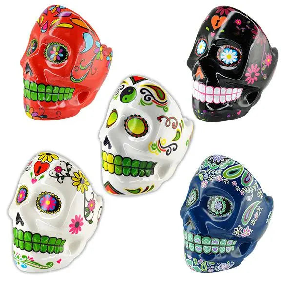 3D Ceramic Skull Snuffer Ashtray - 6 Pieces Per Retail Ready Display 23535 SMOKEZILLA