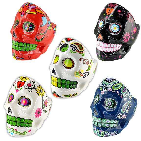 ITEM NUMBER 023535 3D SUGAR SKULL ASHTRAY 6 PIECES PER DISPLAY