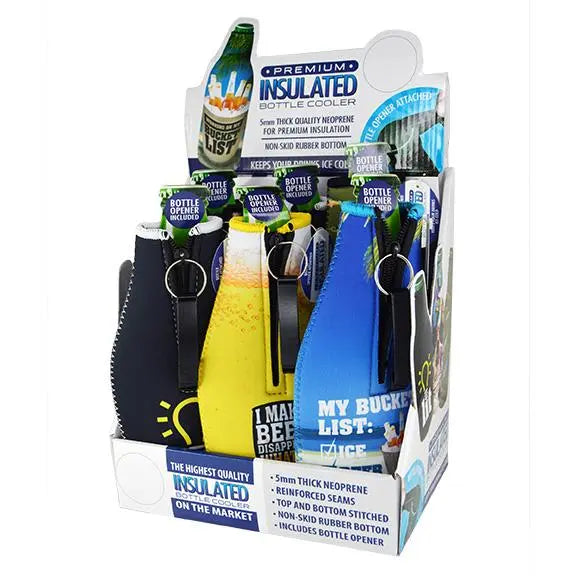 Neoprene 16 Oz Bottle Suit Cooler - 6 Pieces Per Retail Ready Display 23665 POLAR GEAR