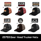 Trucker Hat Gear Head Ball Caps- 6 Pieces Per Retail Ready Display 23753