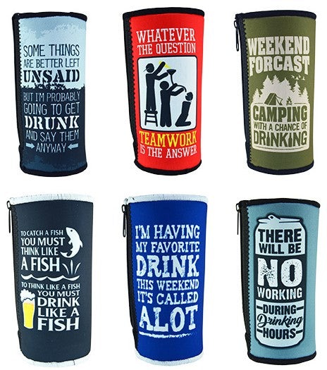 ITEM NUMBER 023809 24OZ NEOPRENE CAN COOLER 6 PIECES PER DISPLAY