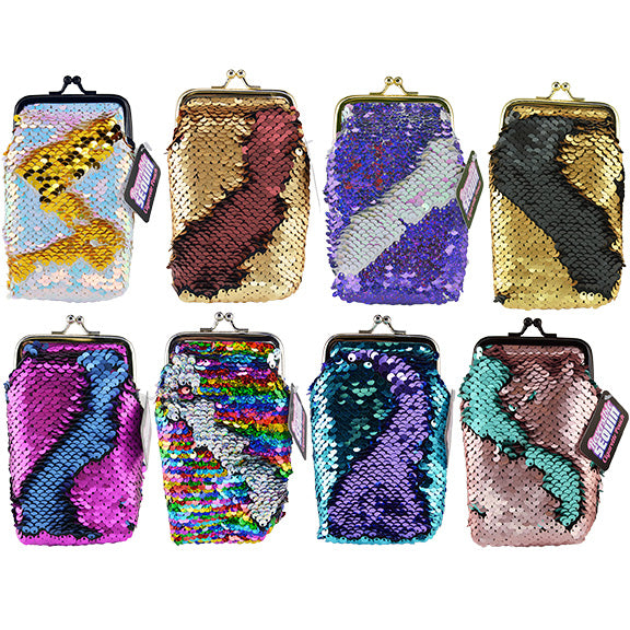 Reversible Sequin Cigarette Pouches