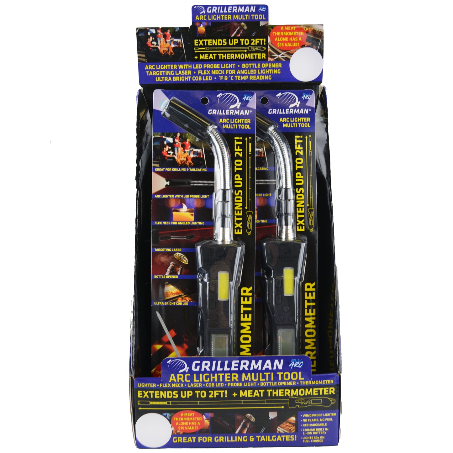 ITEM NUMBER 026435 ARC GRILL LIGHTER WITH THERMOMETER 6 PIECES PER DISPLAY