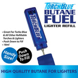 18ML Bulk Torch Blue Butane Refill with Merchandising Strip- 6 Pieces Per Retail Ready Display 41554