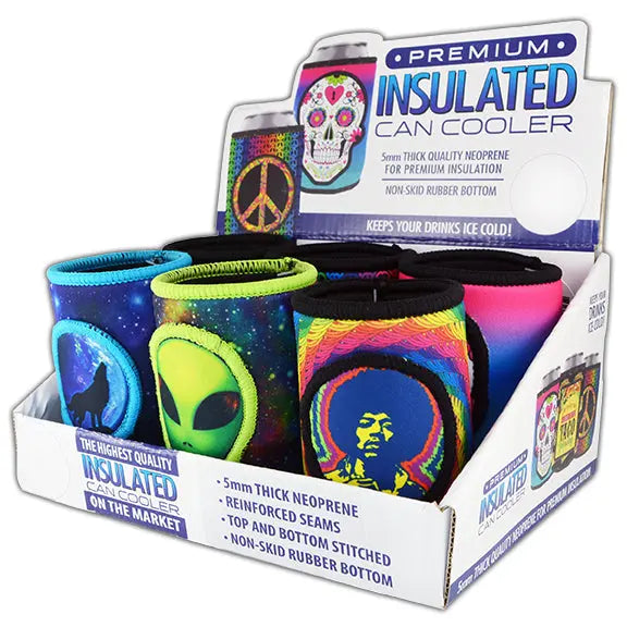 Neoprene Can and Bottle Cooler - 6 Pieces Per Retail Ready Display 24727 POLAR GEAR