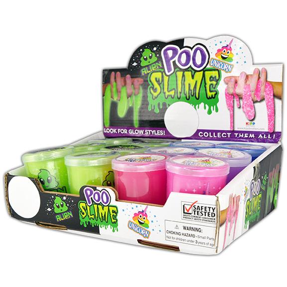 ITEM NUMBER 024731 ALIEN UNICORN POO SLIME 12 PIECES PER DISPLAY