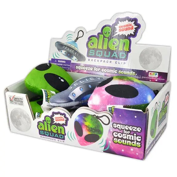 Alien Backpack Clip with Sound - 6 Pieces Per Retail Ready Display 24748 NOVELTY INC