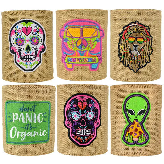 Neoprene Hemp Lined Can and Bottle Cooler - 6 Pieces Per Retail Ready Display 24813 POLAR GEAR