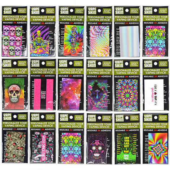 ITEM NUMBER 024850 JUUL® WRAP VAPE SKIN 18 PIECES PER DISPLAY