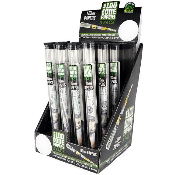 ITEM NUMBER 025025 100 BILL PAPER CONES 24 PIECES PER DISPLAY
