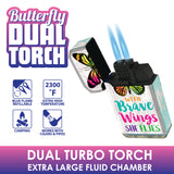 Sugar Skull Dual Torch Lighter - 15 Pieces Per Retail Ready Display 25184