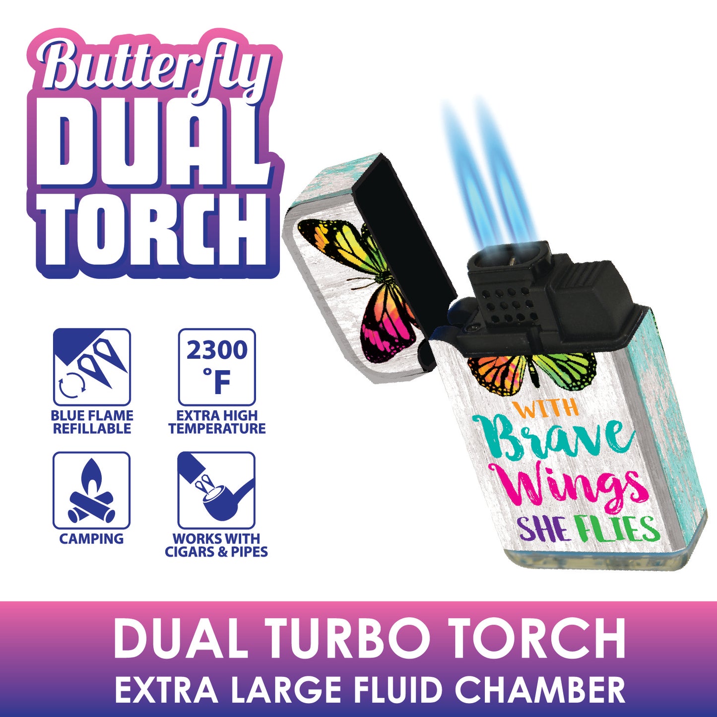 ITEM NUMBER 025184 SUGAR SKULL DUAL TORCH 15 PIECES PER DISPLAY