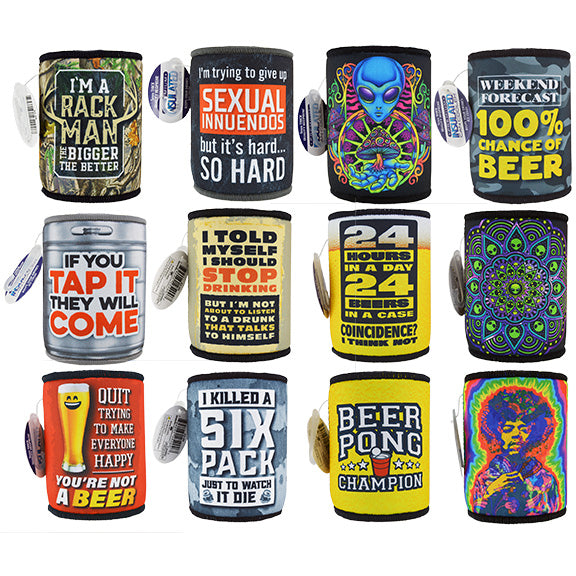 ITEM NUMBER 025200 5MM CAN COOLER 12 PIECES PER DISPLAY