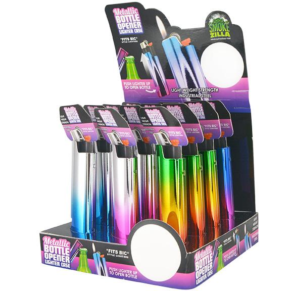 ITEM NUMBER 025437 METAL LIGHTER CASE BOTTLE OPENER 12 PIECES PER DISPLAY