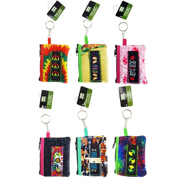 Neoprene Vape Wallet Pouch Key Chain - 6 Pieces Per Retail Ready Display 25526 SMOKEZILLA