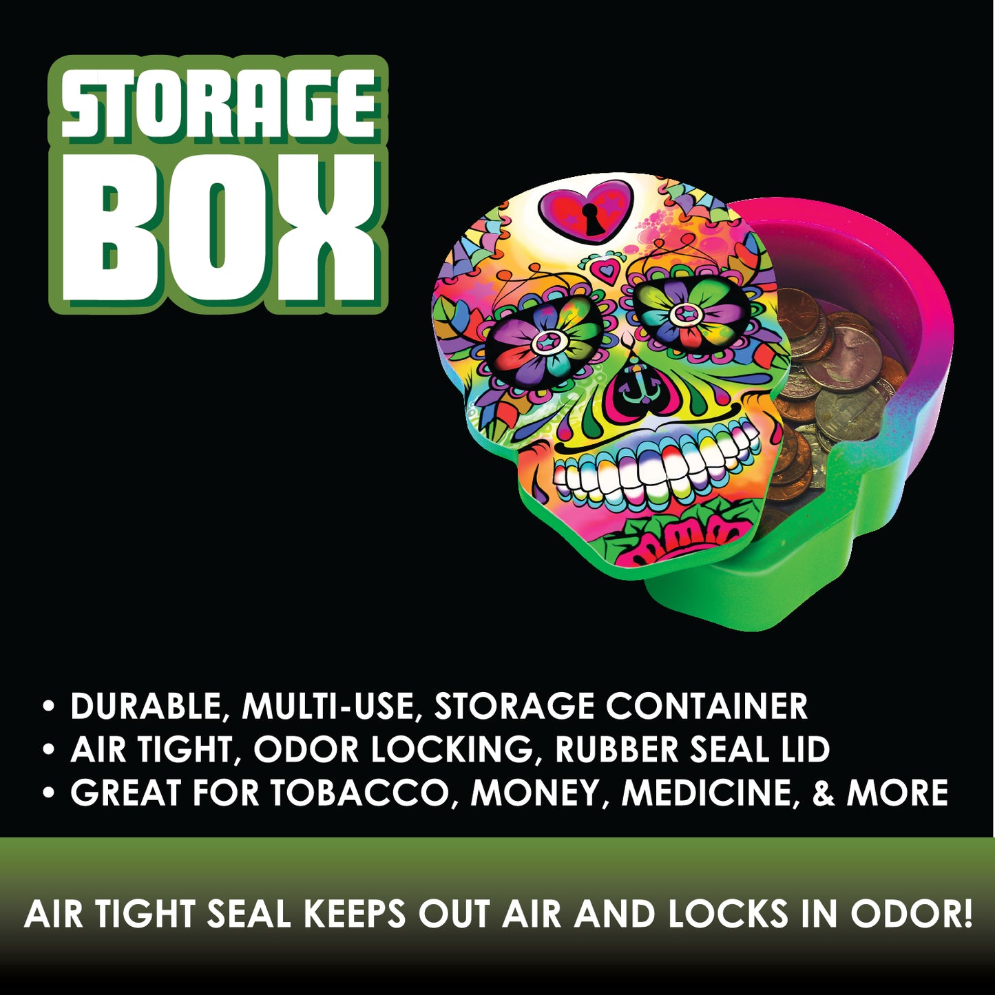 ITEM NUMBER 025685 POLY STASH BOX 4 PIECES PER DISPLAY