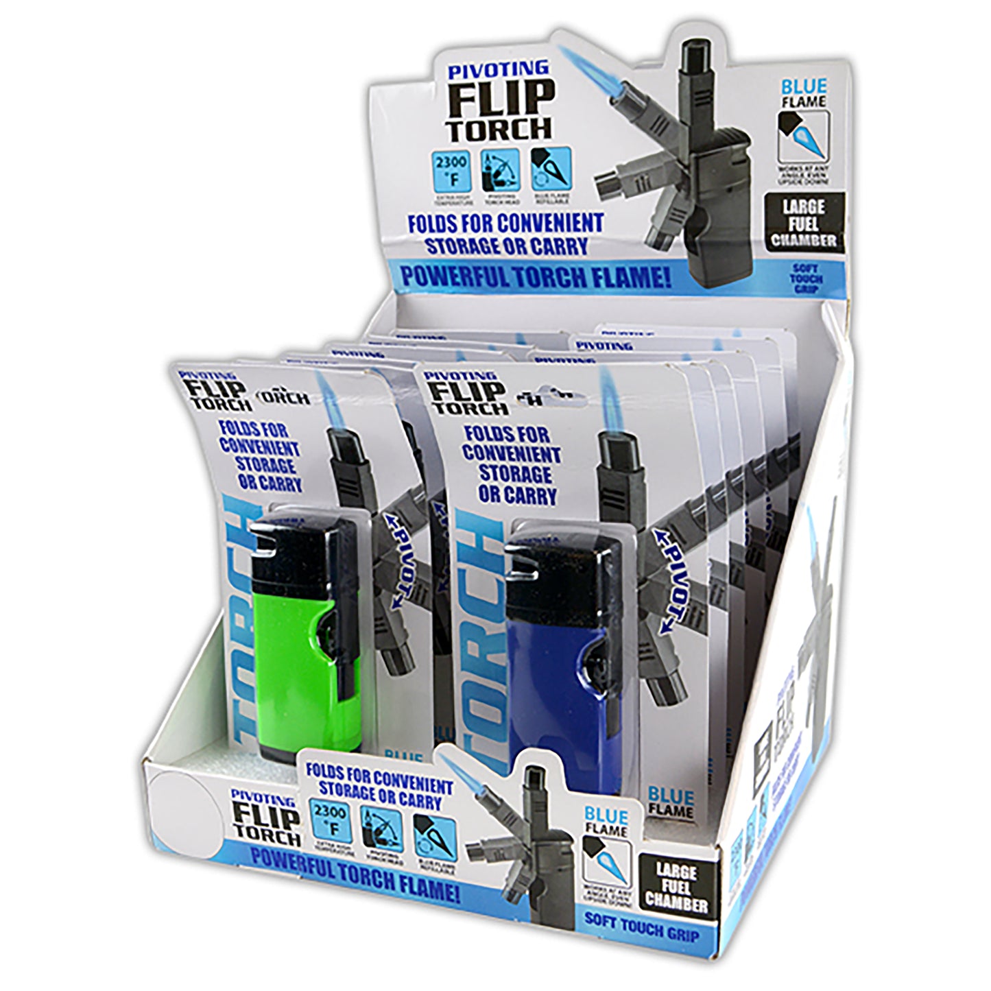 ITEM NUMBER 025927MN FLIP TORCH BLUE LIGHTER 12 PIECES PER DISPLAY