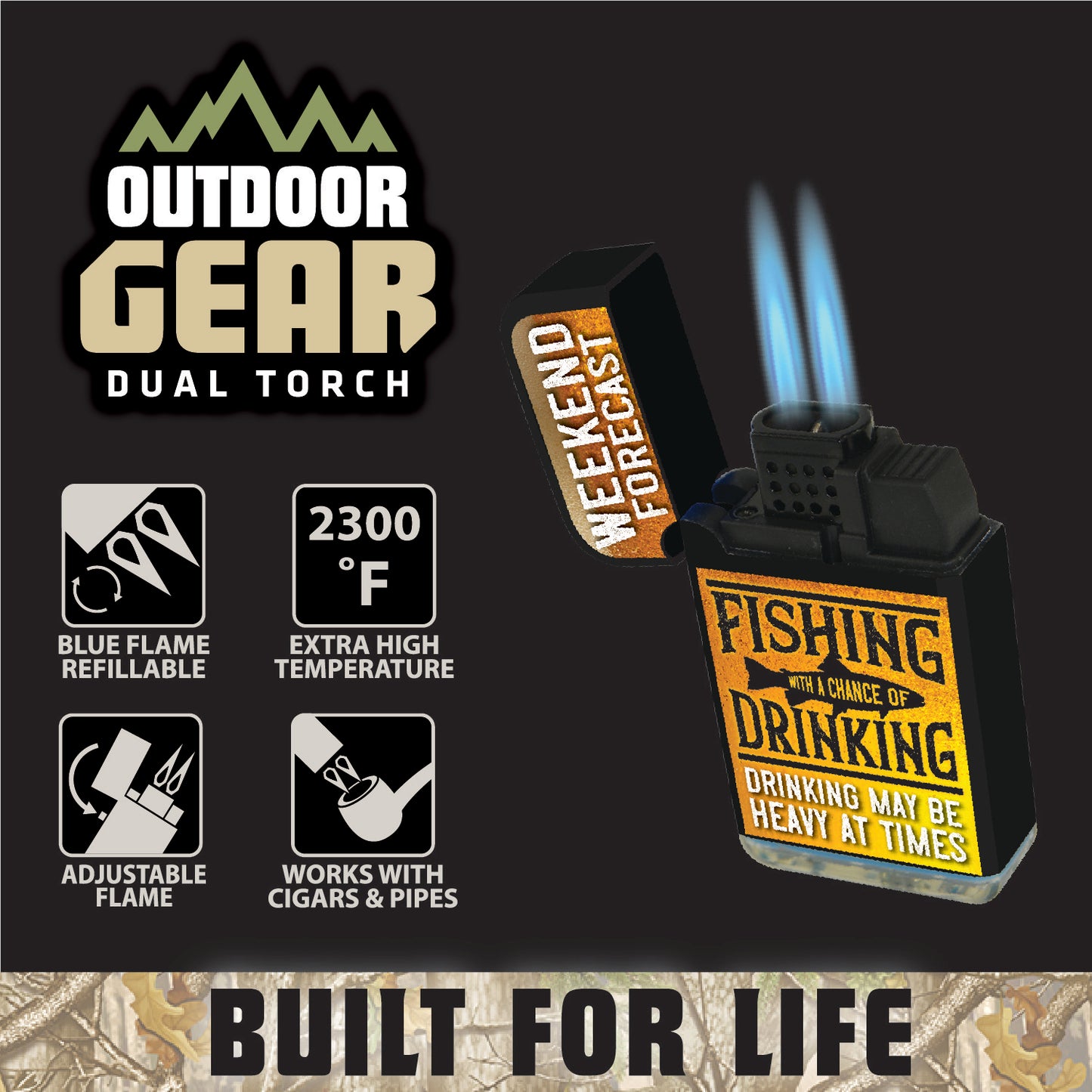 ITEM NUMBER 026249 HUNT FISH DUAL TORCH 15 PIECES PER DISPLAY