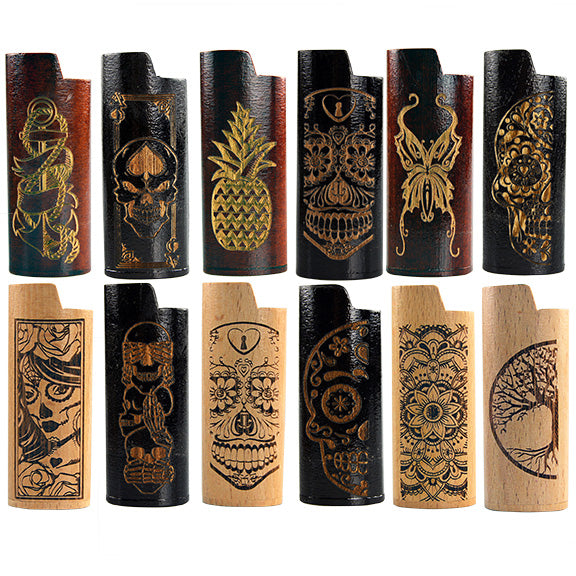 ITEM NUMBER 026433 WOOD LIGHTER CASE 12 PIECES PER DISPLAY