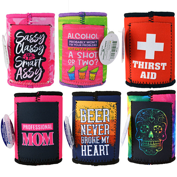 ITEM NUMBER 026453 CAN COOLER CARD POCKET 6 PIECES PER DISPLAY