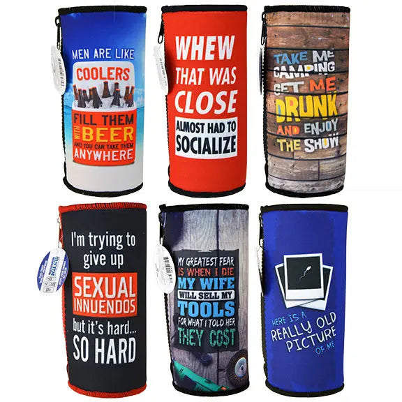 Neoprene 24 Oz Can and Bottle Cooler - 6 Pieces Per Retail Ready Display 26475 POLAR GEAR