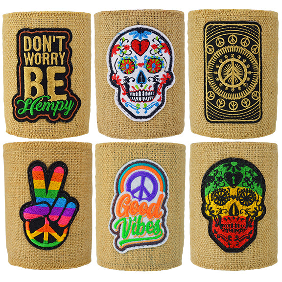 ITEM NUMBER 026477 HEMP CAN COOLER MIX D 6 PIECES PER DISPLAY