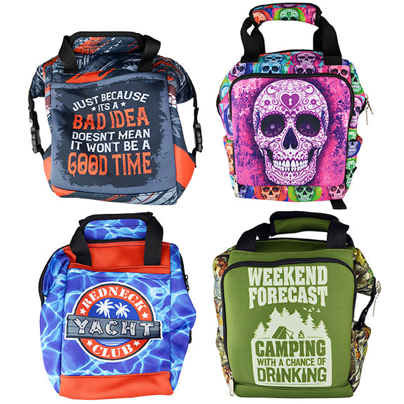 ITEM NUMBER 026479 NEOPRENE COOLER BAG MIX D 4 PIECES PER PACK