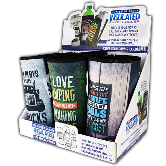 ITEM NUMBER 026584 HIGHWAY 24OZ CAN COOLER A 6 PIECES PER DISPLAY