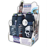 Neoprene Can and Bottle Cooler Coozie - 6 Pieces Per Retail Ready Display 26606