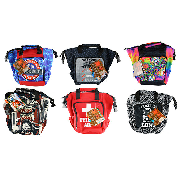 ITEM NUMBER 026617 HIGHWAY COOLER BAG MIX B NEOPRENE 6 PIECES PER PACK