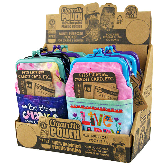 ITEM NUMBER 026634 RPET CIG POUCH WALLET 8 PIECES PER DISPLAY