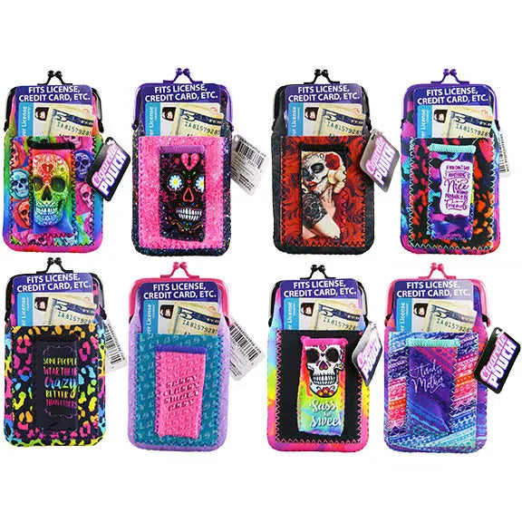 Neoprene Cigarette Pouch with Pocket - 8 Pieces Per Retail Ready Display 26661 SMOKEZILLA