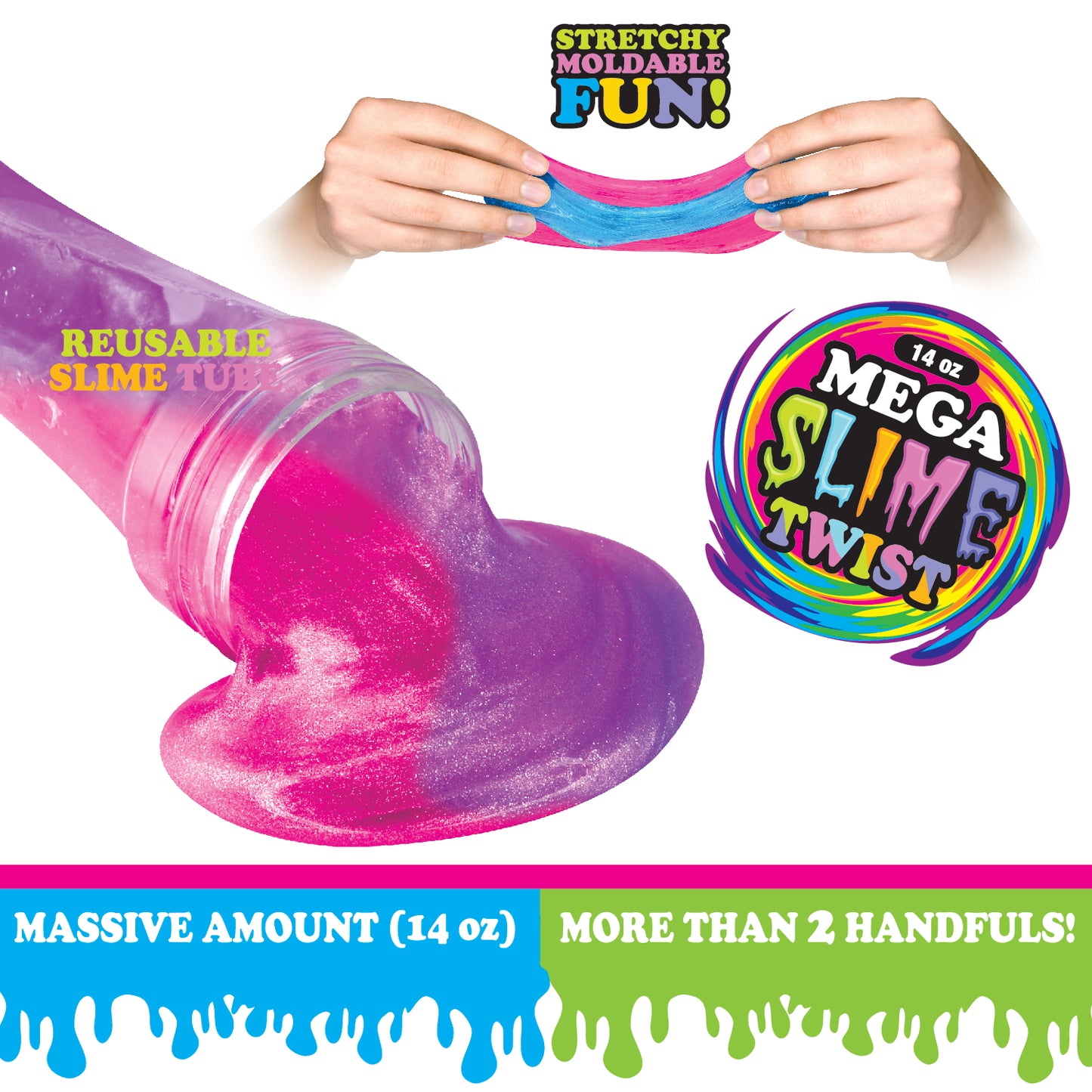 ITEM NUMBER 026777 MEGA SLIME TWIST 12 PIECES PER DISPLAY