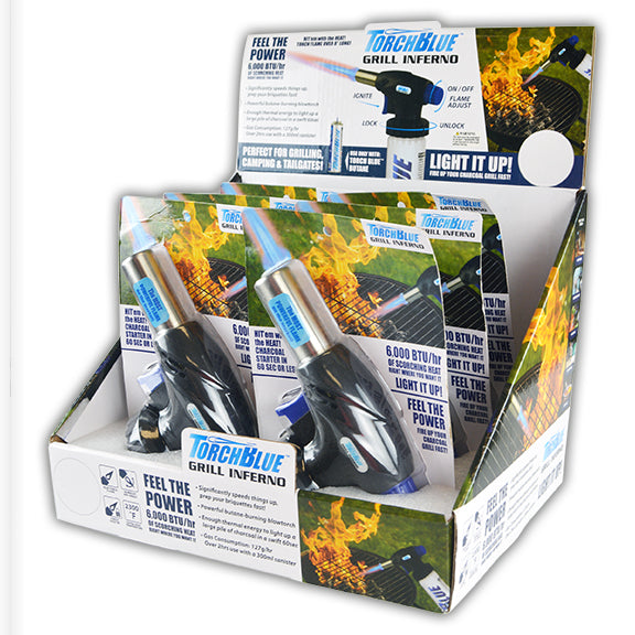 ITEM NUMBER 027808 TORCH BLUE GRILL INFERNO 6 PIECES PER DISPLAY