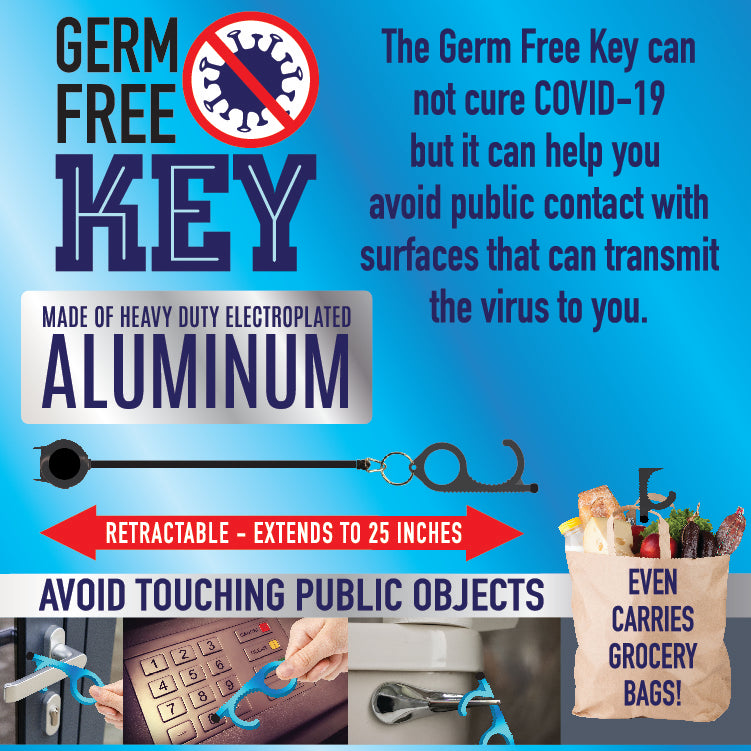 ITEM NUMBER 021890 ALUMINUM GERM FREE KEY 18 PIECES PER DISPLAY
