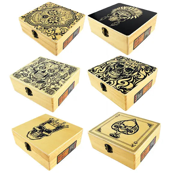 Wood Storage Box with Removable Tray - 6 Pieces Per Retail Ready Display 28198 SMOKEZILLA