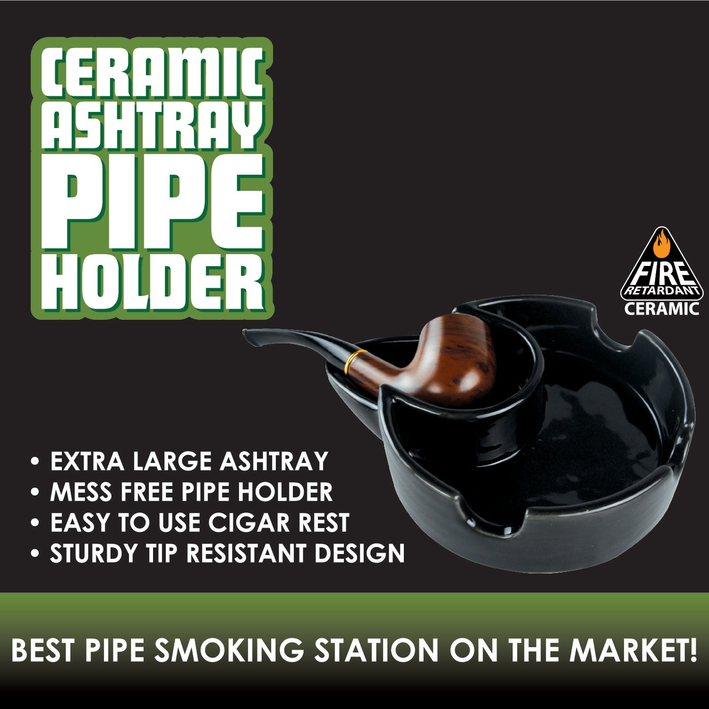 ITEM NUMBER 028205 ASHTRAY PIPE HOLDERCERAMIC 6 PIECES PER DISPLAY