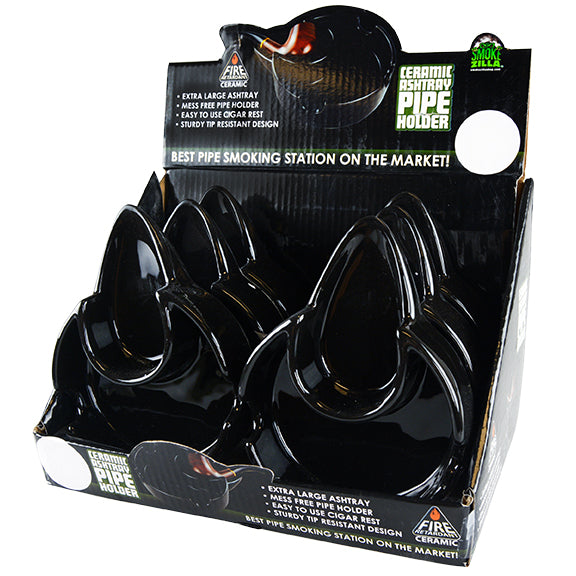 ITEM NUMBER 028205 ASHTRAY PIPE HOLDERCERAMIC 6 PIECES PER DISPLAY