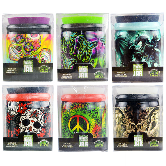 ITEM NUMBER 028229 CERAMIC TREASURE JAR 6 PIECES PER DISPLAY