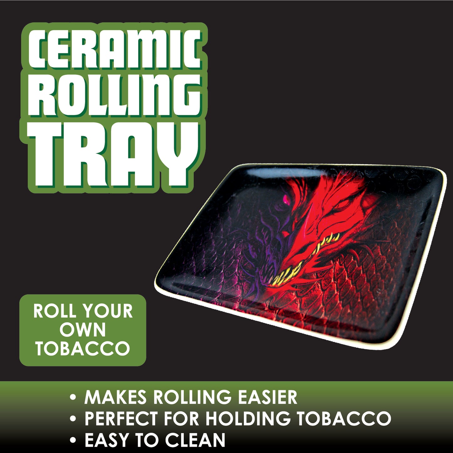 ITEM NUMBER 028542 CERAMIC ROLLING TRAY 6 PIECES PER DISPLAY