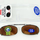 Clip On Flip Up Sunglasses with Case - 2 Pieces Per Pack 28972