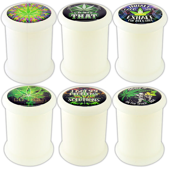 ITEM NUMBER 030008 GID SILICONE JAR CONTAINER MIX X 6 PIECES PER DISPLAY