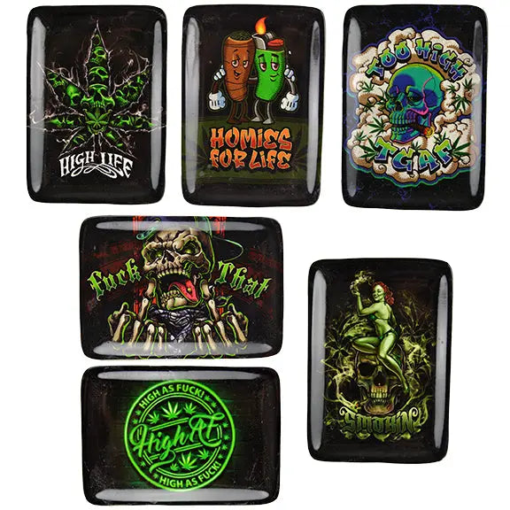 Ceramic Rolling Tray - 6 Pieces Per Retail Ready Display 30014 SPICY ZILLA