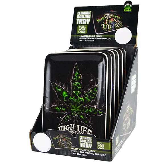 Ceramic Rolling Tray - 6 Pieces Per Retail Ready Display 30014 SPICY ZILLA