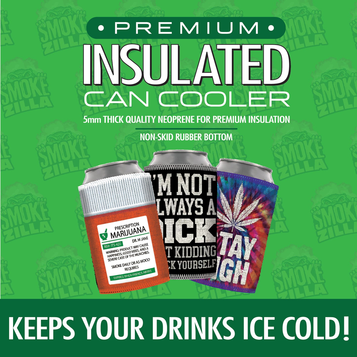 ITEM NUMBER 030020 5MM CAN COOLER MIX X 12 PIECES PER DISPLAY
