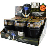 Printed Lid Camo Butt Bucket Ashtray with LED Light - 6 Pieces Per Retail Ready Display 40230
