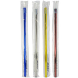 Stainless-Steel Metal Straw with Rubber Tip - 50 Pieces Per Retail Ready Display 40345